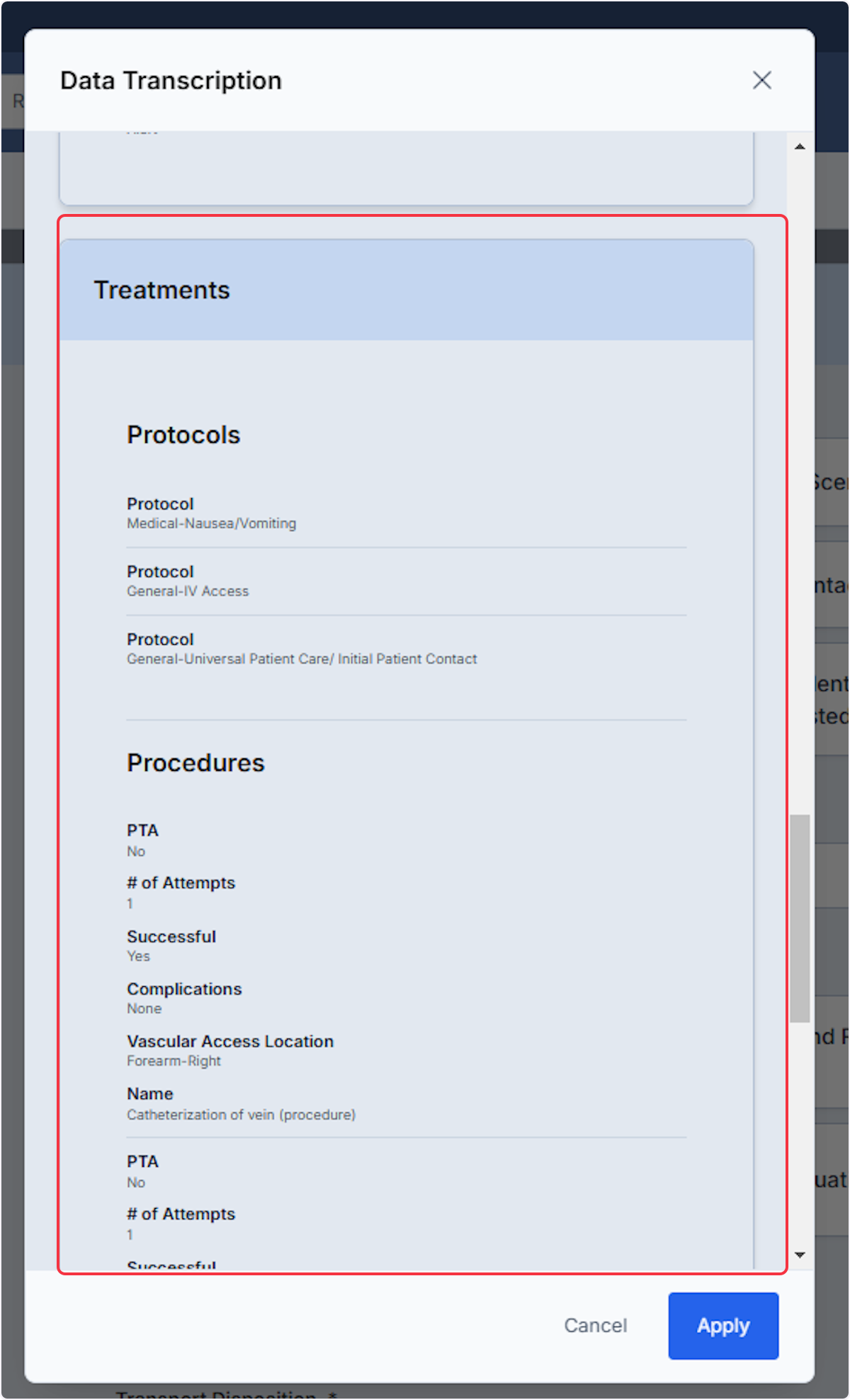 Treatments and procedures